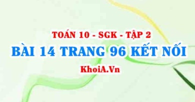 Bài 14 trang 96 Toán 10 Kết nối tri thức Tập 2